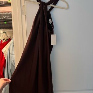 Brown Halter Dress